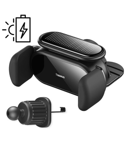 BASEUS Steel Cannon Pro Solar Electric Car Mount Auto-Clamping Phone Holder