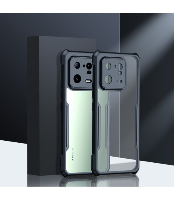 XUNDD prozirna silikonska maskica s crnim rubom za Xiaomi 13 Pro 5G
