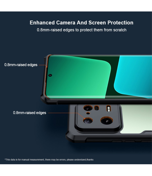 XUNDD prozirna silikonska maskica s crnim rubom za Xiaomi 13 Pro 5G