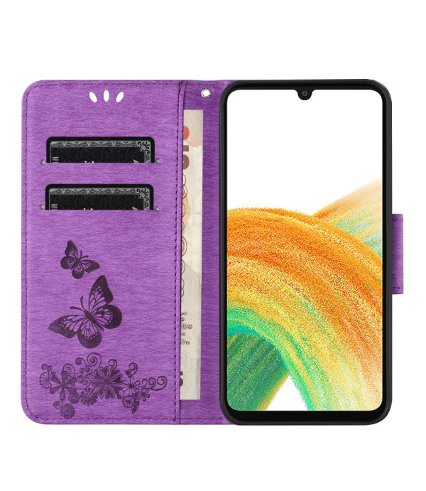 Leptiri preklopna zaštitna torbica futrola Samsung A15 5G