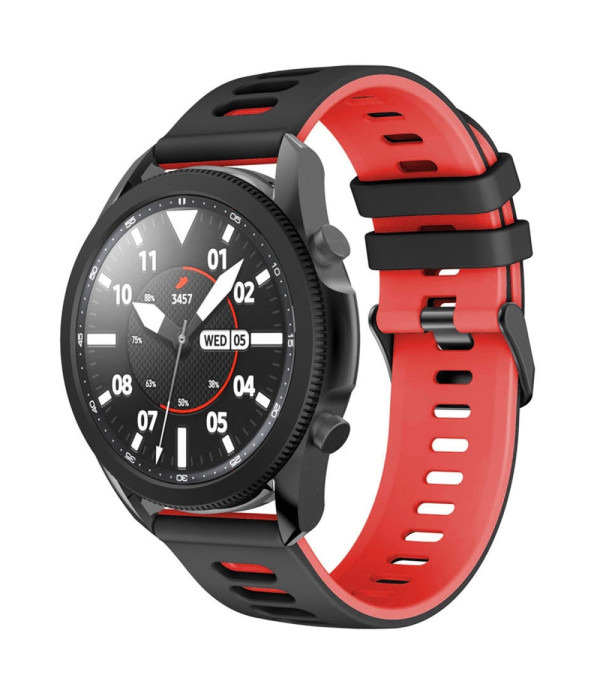 Silikonski remen Dual Color Sport za Samsung Galaxy Watch3 45 mm / Huawei Watch GT2/GT3 22mm