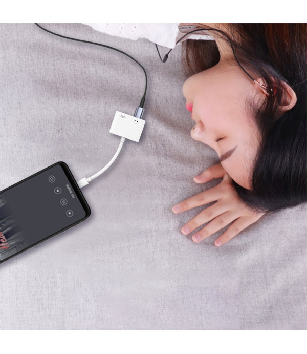  Type C na Type C adapter za slušalice s DAC čipom + utor za punjenje