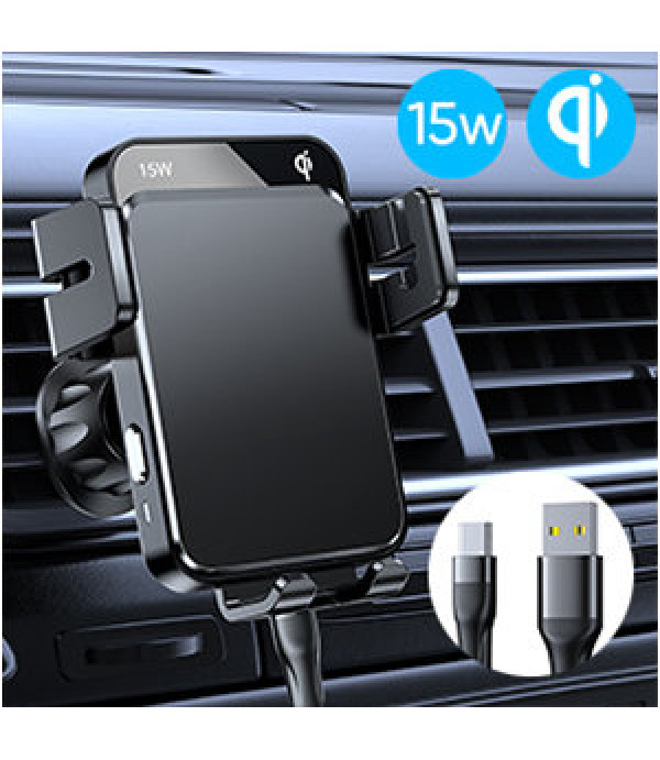  JOYROOM auto nosač sa inteligentnim 15W Qi bežičnim punjenjem - ventilacija i nadzorna ploča
