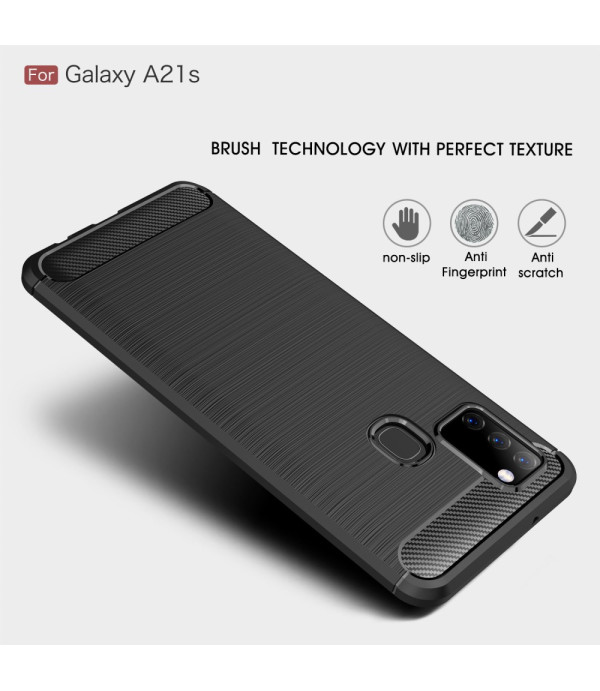 Carbon Brush silikonska zaštitna maska Samsung Galaxy A21s