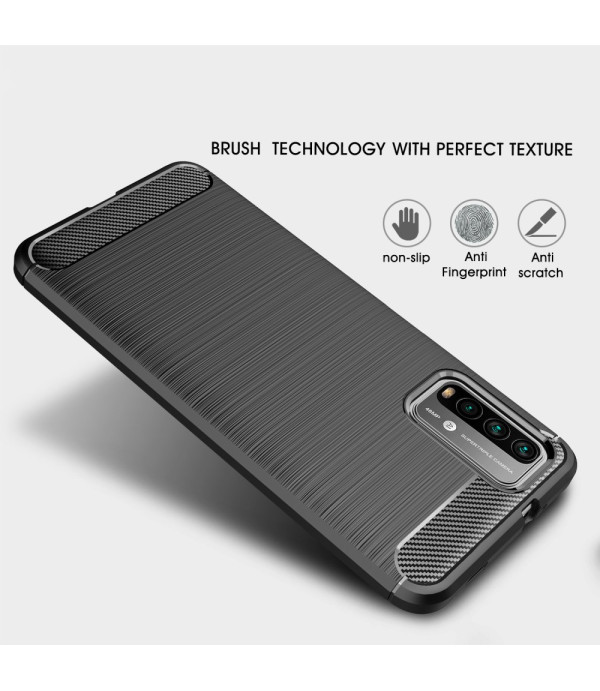 Carbon Brush silikonska zaštitna maska Xiaomi Redmi 9T, Note 10 4G, Poco M3
