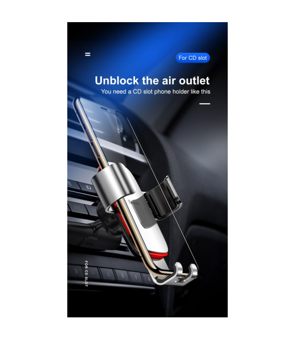 Baseus Metal Age Gravity nosač držač univerzalni za CD utor u automobilu