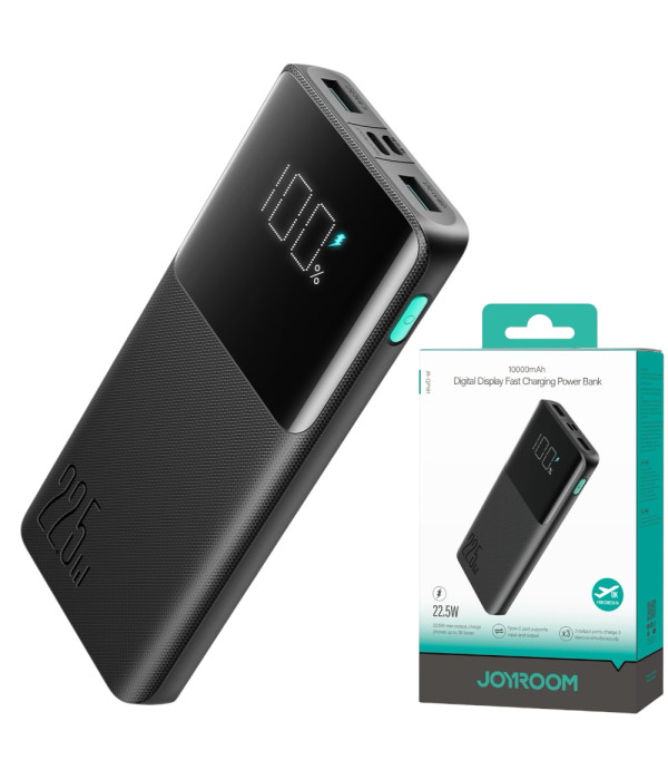 JOYROOM JR-QP191 super brzi punjač s digitalnim zaslonom i baterijom 10000 mAh