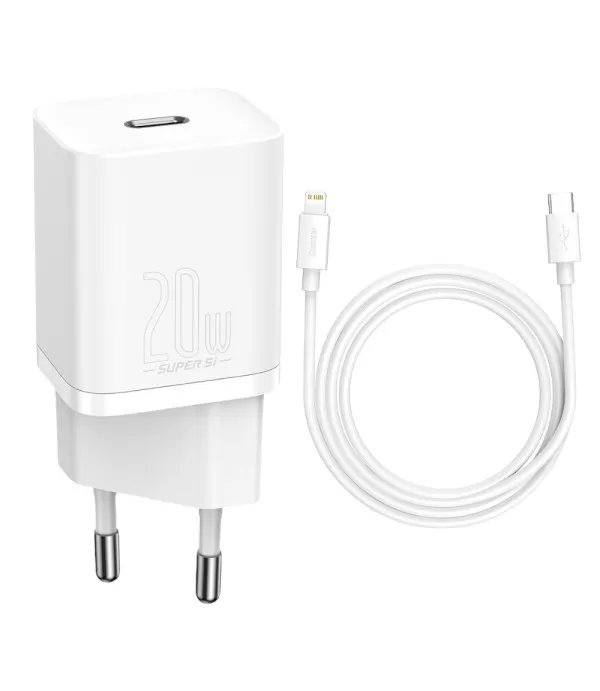 BASEUS Super Si brzi punjač 20W s podatkovnim kabelom Type-C na Lightning 1m