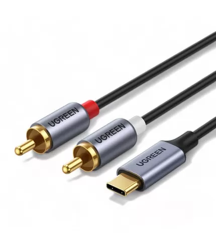 UGREEN AUX kabel Type C na 2RCA (Cinch) stereo audio kabel za pametni telefon, zvučnik, tablet, pojačalo