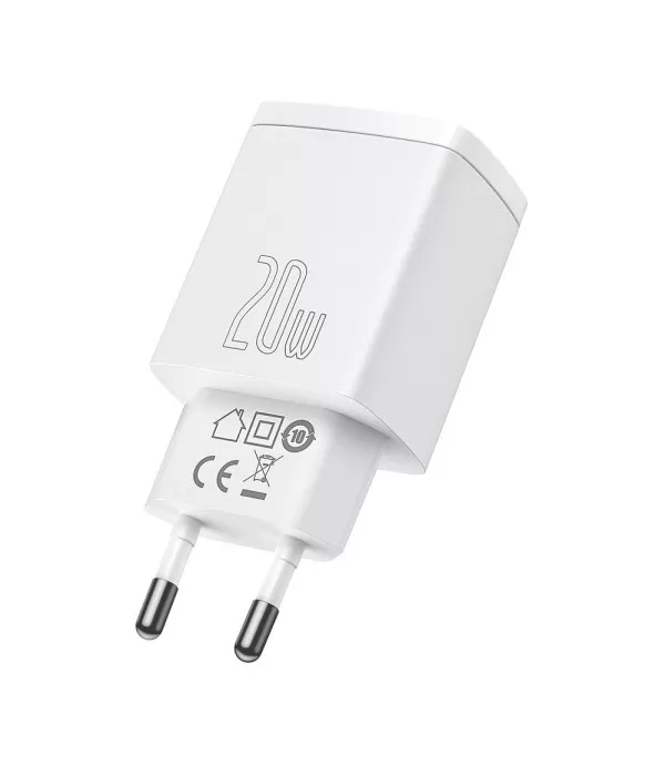 BASEUS Compact brzi punjač s dva priključka USB i Type C 20W adapter