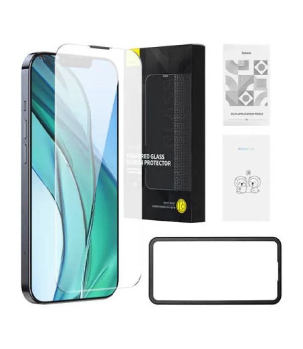 Baseus Schott HD Full glue zaštitno kaljeno staklo s mrežicom za iPhone 13/13 Pro/14