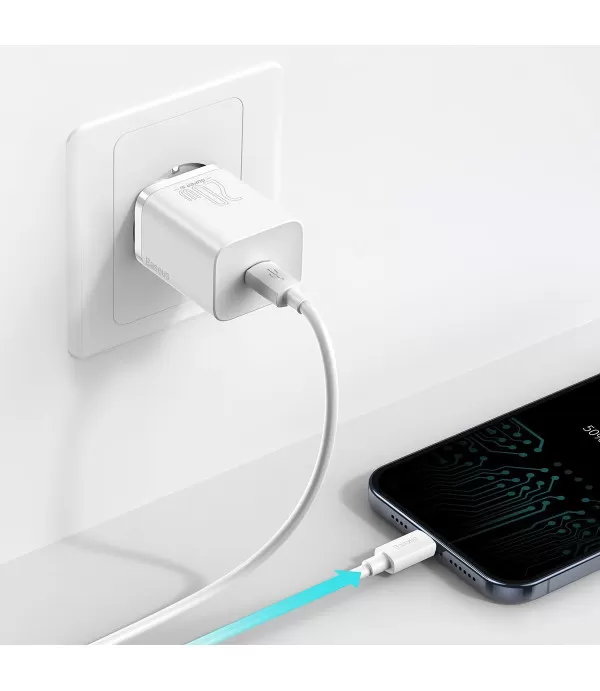 BASEUS Super Si brzi punjač 20W s podatkovnim kabelom Type-C na Lightning 1m