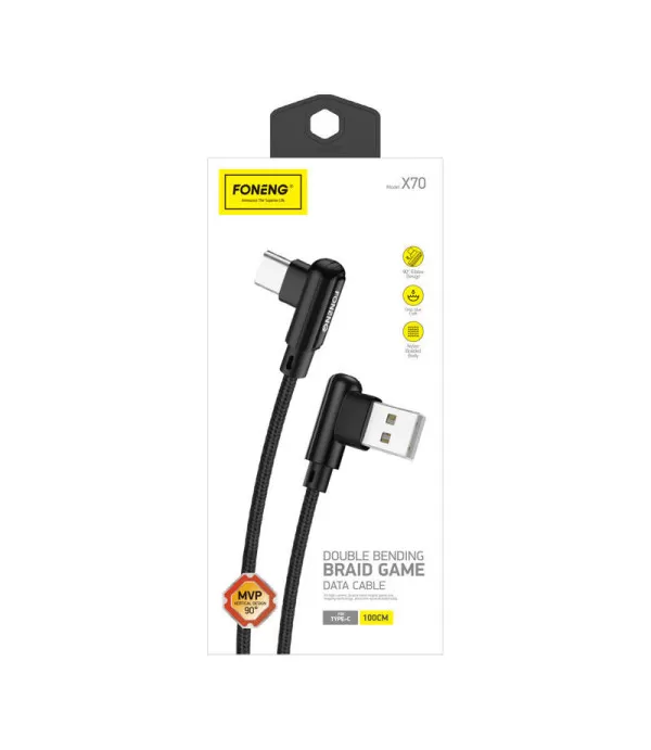FONENG 90° najlonski pleteni USB na Type-C kabel