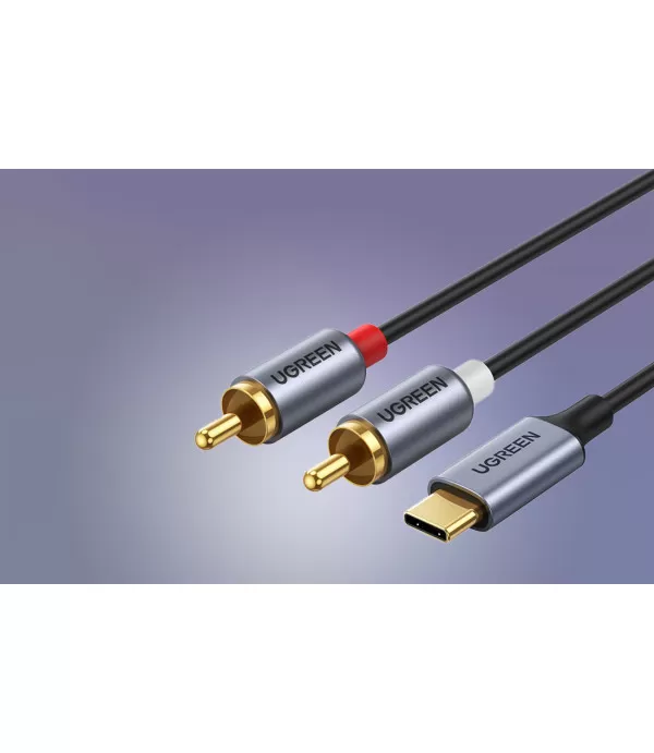  AUX kabel Type C na 2RCA (Cinch) stereo audio kabel za pametni telefon, zvučnik, tablet, pojačalo