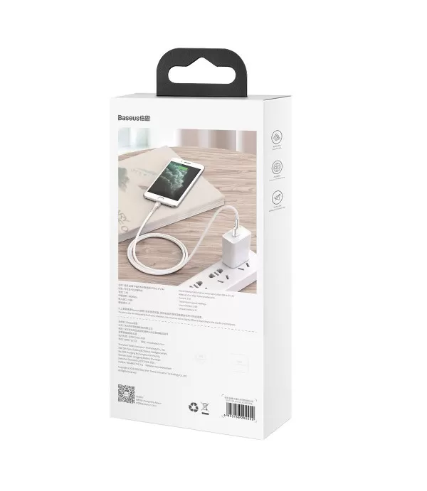 BASEUS Cafule serija 1m Lightning kabel za punjenje bijeli