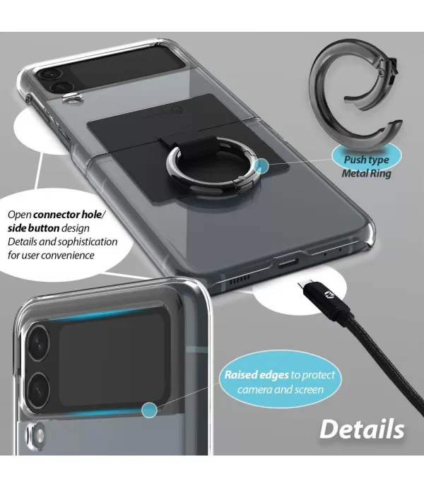 WHITESTONE Ring Clear serija silikonska zaštitna maska Samsung Z Flip 4 5G