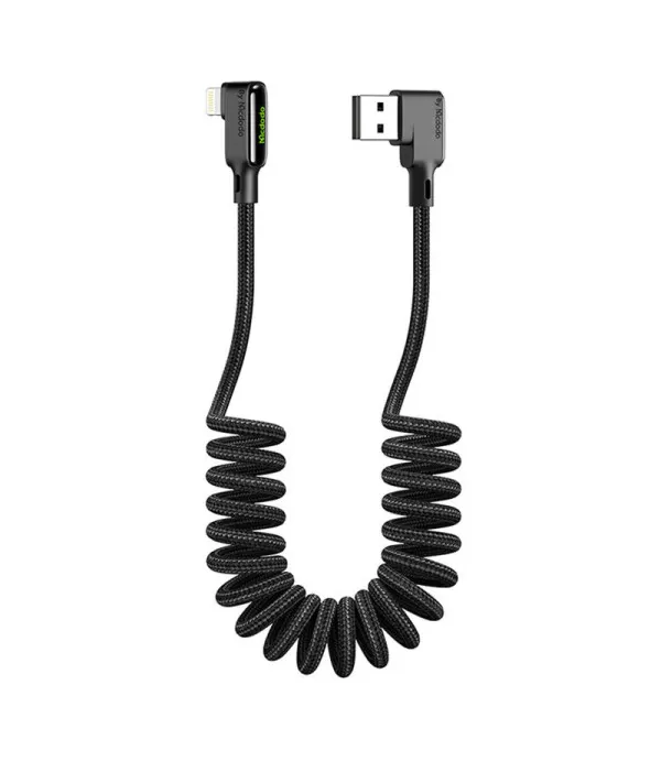 McDODO spiralni Lightning data kabel 90° kutni priključak