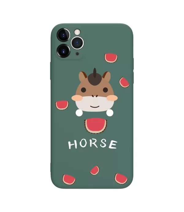 Liquid silikon zaštitna maska Apple iPhone 12 Mini Konj dizajn