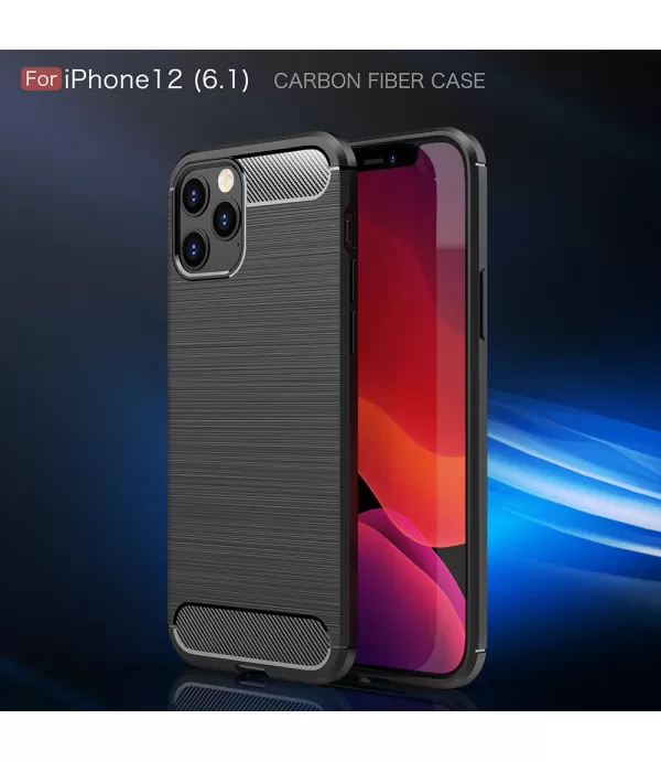 Carbon Brush silikonska zaštitna maskica Apple iPhone 12/12 Pro