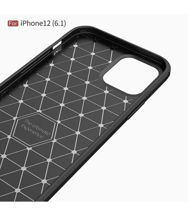 Carbon Brush silikonska zaštitna maskica Apple iPhone 12/12 Pro