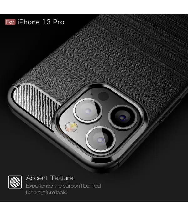 Carbon Brush silikonska zaštitna maskica Apple iPhone 13 Pro 6.1"