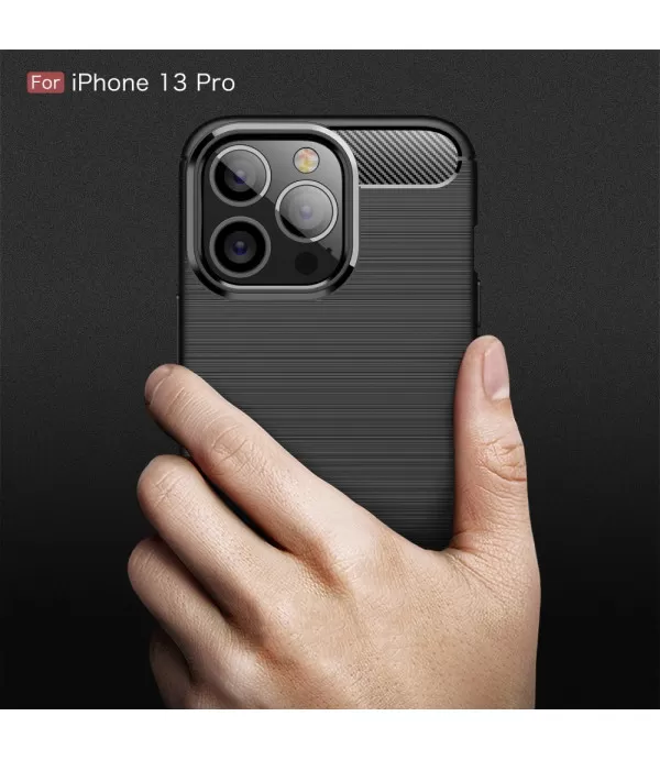Carbon Brush silikonska zaštitna maskica Apple iPhone 13 Pro 6.1"