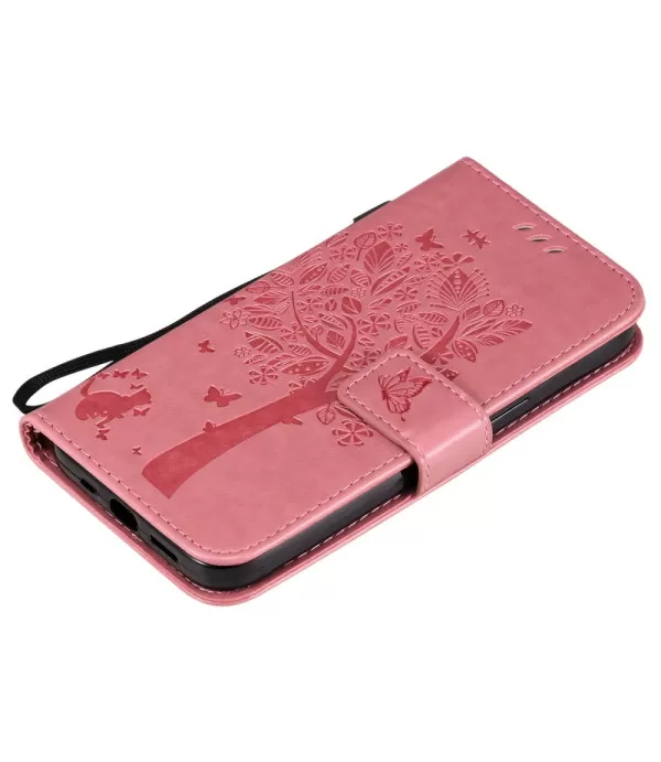 Flower Tower Butterfly Leather Case Cover for iPhone 13