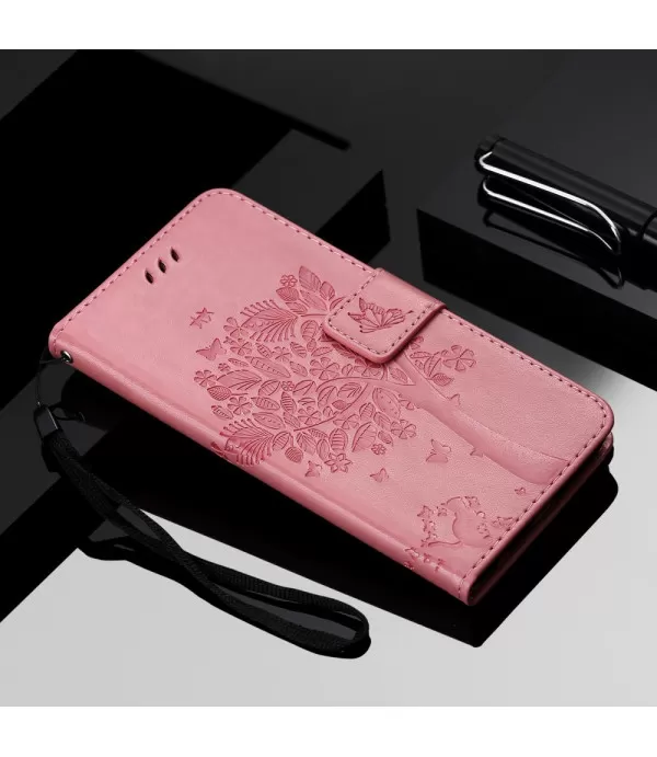 Flower Tower Butterfly Leather Case Cover for iPhone 13