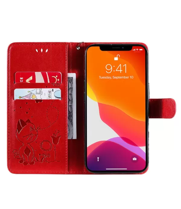 Mačka i pčela dizajn preklopna torbica futrola Apple iPhone 13 Pro