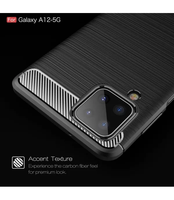 Carbon Brush silikonska zaštitna maska Samsung Galaxy A12