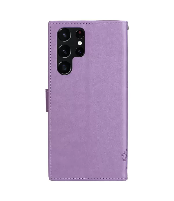 Leptir i cvijeće preklopna torbica futrola Samsung Galaxy S22 Ultra