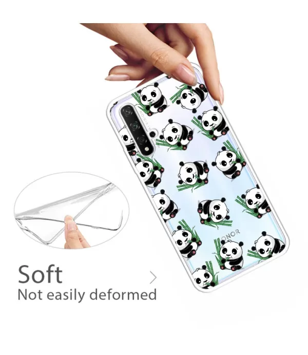 Panda dizajn silikonska zaštitna maska Huawei Nova 5T - Honor 20