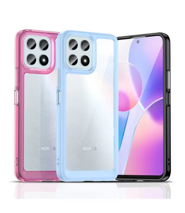 Hybrid prozirna maskica sa crnim rubom za Honor X8
