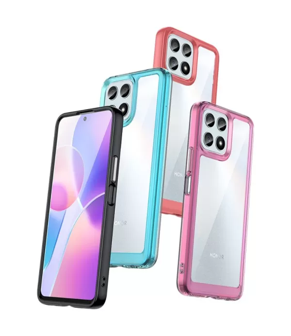 Hybrid prozirna maskica sa crnim rubom za Honor X8
