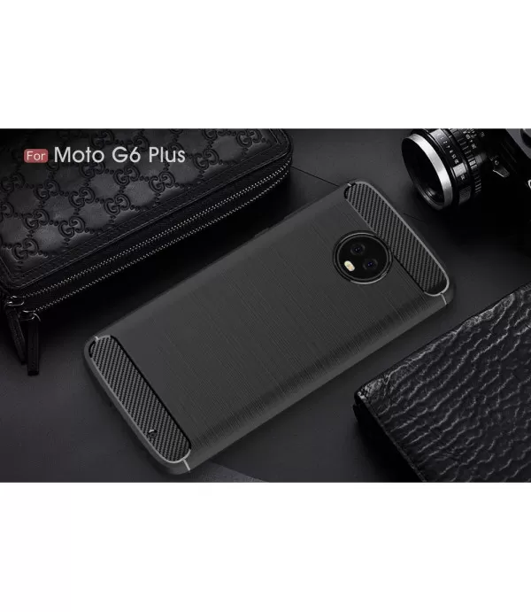 Carbon BRUSH silikonska zaštitna maska Moto G6 Plus