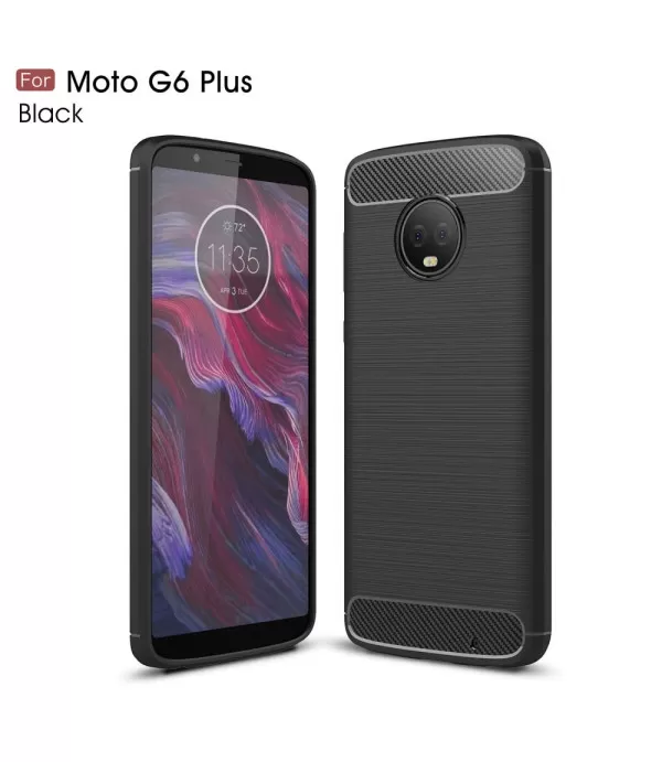 Carbon BRUSH silikonska zaštitna maska Moto G6 Plus