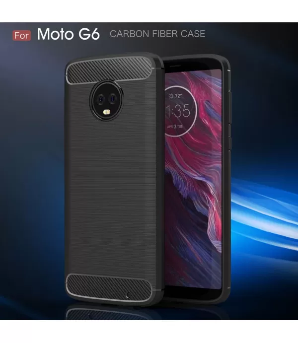 Carbon BRUSH silikonska zaštitna maska Moto G6 Plus