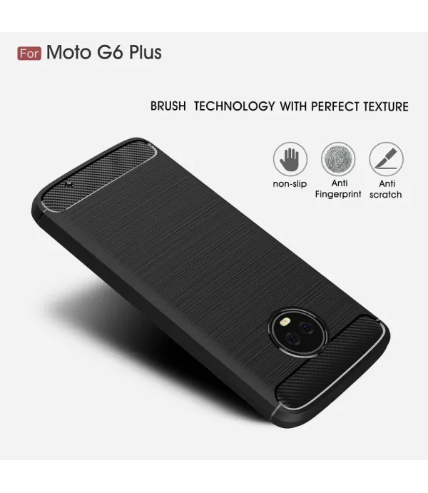 Carbon BRUSH silikonska zaštitna maska Moto G6 Plus
