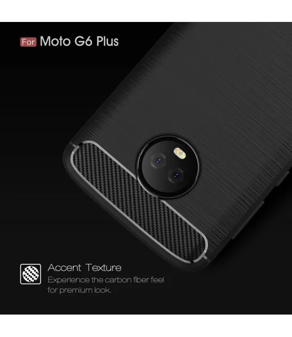 Carbon BRUSH silikonska zaštitna maska Moto G6 Plus
