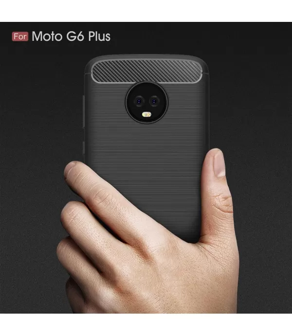Carbon BRUSH silikonska zaštitna maska Moto G6 Plus