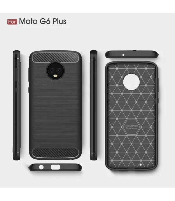 Carbon BRUSH silikonska zaštitna maska Moto G6 Plus
