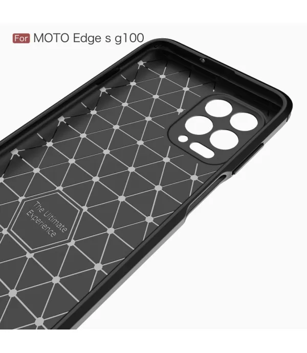 Carbon Brush silikonska zaštitna maskica za Motorolu  Moto G100, Edge S