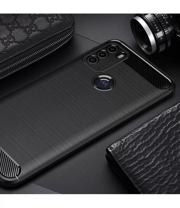 Carbon Brush silikonska zaštitna maskica Moto G50