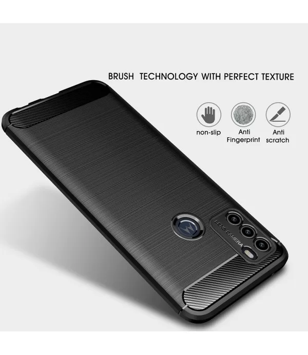 Carbon Brush silikonska zaštitna maskica Moto G50
