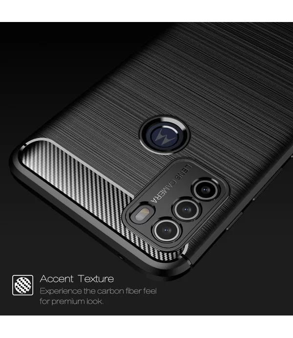 Carbon Brush silikonska zaštitna maskica Moto G50