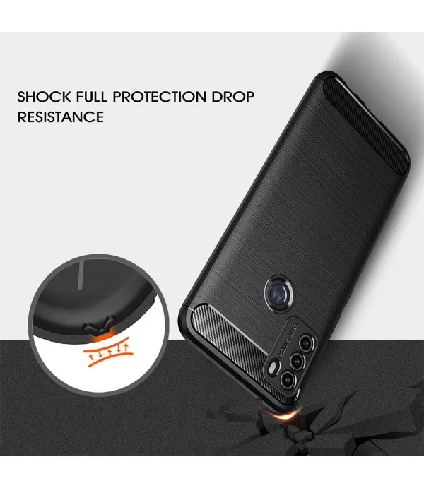 Carbon Brush silikonska zaštitna maskica Moto G50