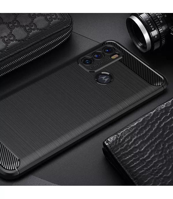 Carbon Brush silikonska zaštitna maskica Moto G60 / G40