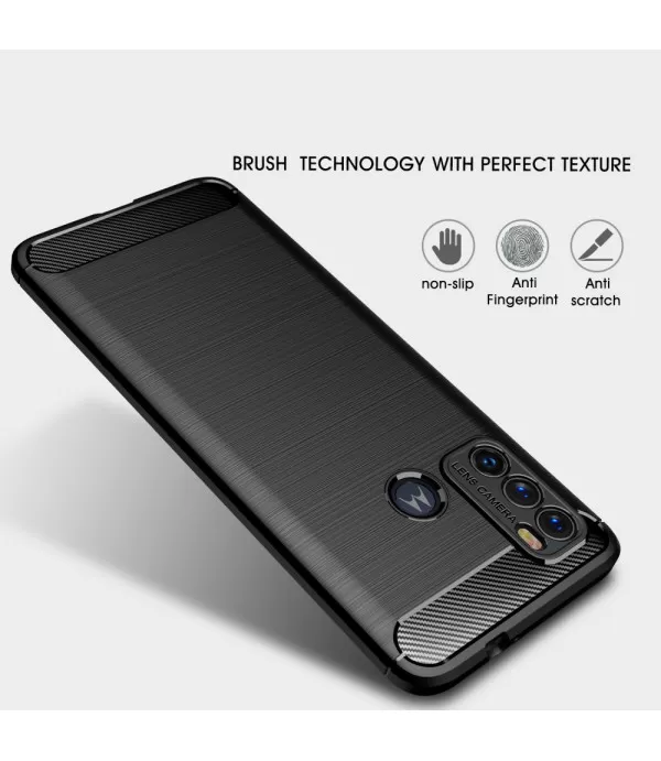 Carbon Brush silikonska zaštitna maskica Moto G60 / G40