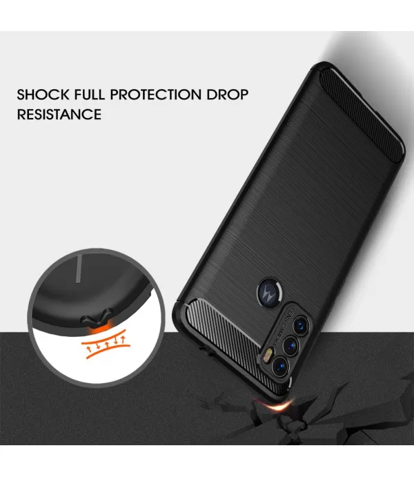 Carbon Brush silikonska zaštitna maskica Moto G60 / G40