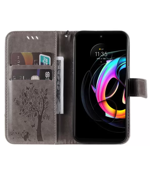 Cvijeće i leptiri preklopna torbica futrola Motorola Moto Edge 20 Lite